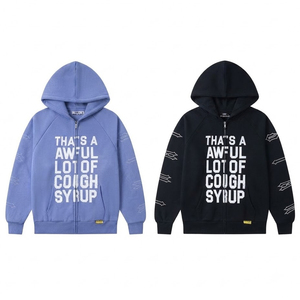 Sudaderas Clásicas con Cierre y Capucha, Personalizadas, Unisex, Corte Holgado, Sudaderas Unisex COUGH SYRUP, Sudaderas de Invierno con Estampado Personalizado, Estilo Urbano - Product Image 1