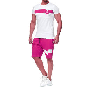 Conjunto de verano para hombre, ropa informal de diseño de alta calidad con logotipo, camiseta ligera de algodón y pantalones cortos, conjunto fresco. - Product Image 3