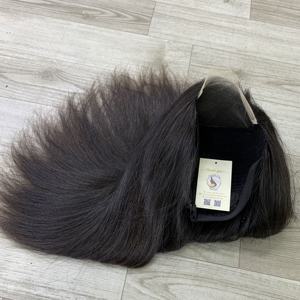 Cabello Humano Vietnamita al por Mayor con Cierre de Encaje HD, Cabello Liso, Cabello Vietnamita Virgen, Negro Natural, Pelucas Suizas - Product Image 5