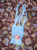 Sac fourre-tout en organza brodé motif poisson rouge, semi-transparent, double couche, voile illustré, vintage, polyvalent, idéal pour Instagram