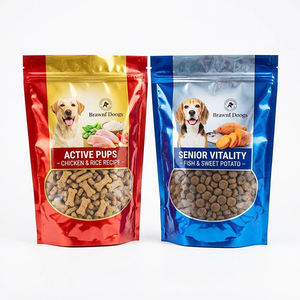 Bolsa con Cierre Ziplock y Ventana para Alimentos de Mascotas, Personalizable con Logotipo, de Plástico de Grado Alimenticio, para Comida de Gatos y Perros, con Cierre Reutilizable - Product Image 1