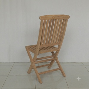 Solid <b>Teak</b> Wood Traditional Design Folding Garden <b>Chair</b> Tapered Legs Outdoor Dining Furniture Well Sanded Finish Model CHA38 - Product Image 3