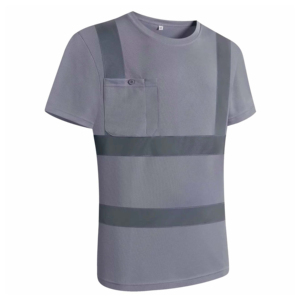 เสื้อยืดสะท้อนแสง Hi Vis สำหรับผู้ชาย แขนสั้น แห้งเร็ว ชุดทำงาน สีเหลือง ANSI Class 1 เสื้อลำลอง ระบายอากาศได้ดีสำหรับฤดูร้อน - Product Image 5