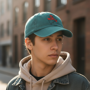 Casquette de baseball tendance en coton avec broderie homard et contour de l'État du Maine, style vintage délavé, casquette personnalisée OEM - Product Image 6