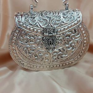 Handicraft Metal Clutch Mosaic <b>Bag</b> Handbag <b>Party</b> <b>Bag</b> Multicolour Clutch <b>Bags</b> for Women <b>Girls</b> Fashion From India - Product Image 1