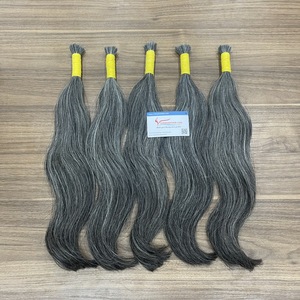 Ready To Ship Raw Hair Bundles Grey Bulk Hair 100% Natural Hair No Mixed No Tangle Vietnamese Wholesale Factory - Product Image 2