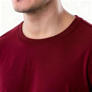 Camiseta de Manga Larga para Hombre, 100% Algodón, Cuello Redondo, Tejido de Punto, Lisa, Informal, con Logotipo Personalizado, Cómoda, de Alta Calidad, Servicio OEM - Product Image 4