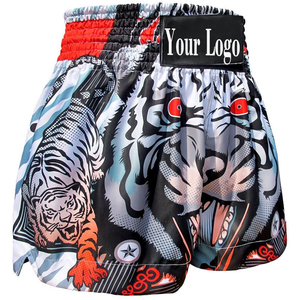 Breathable boxing shorts crafted with soft satin material reinforced seams and athletic styling for long lasting comfort - Product Image 4