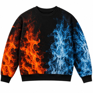 Sweat-shirt à col rond pour homme, imprimé graphique, coupe classique, en molleton de coton, manches classiques, streetwear personnalisé, écologique, respirant - Product Image 5