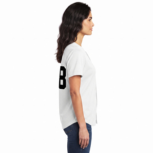 High Quality Women Baseball Shirt Short Sleeve Women Mesh <b>Down</b> Button Baseball Jerseys Custom Logo Team Baseball Shirt - Product Image 3