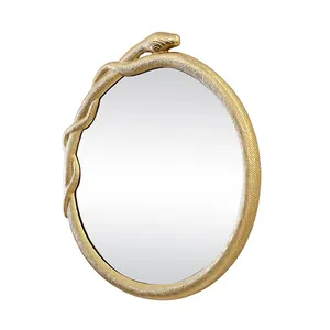 Nouveau Miroir Mural Métallique Fait Main Tendance, Miroir d'Accent Artistique Moderne de Luxe pour Maison Contemporaine, Chambre, Salle à Manger, Salon - Product Image 2