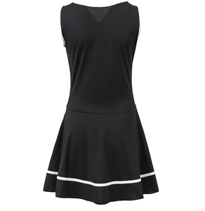 Uniforme de Porristas para Adultos, Sin Mangas, Color Negro y Blanco, Estilo Falda, Vestido de Actuación con Estampado de Porristas en la Parte Delantera - Product Image 3
