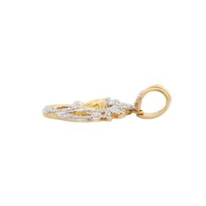 18K <b>Solid</b> <b>Gold</b> Diamond Ganesha <b>Pendant</b>-Asscher Marquise Radiant & Emerald Cut - Product Image 4