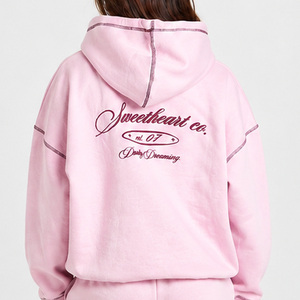 <b>Custom</b> Women's Hoodie Shorts Set DTG Printed Polyester Cotton Casual Two Piece Outfit Personalized Pullover Matching Lounge Wear - Product Image 3