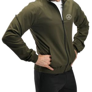 Veste de sport légère, athlétique, pour la course à pied et l'entraînement, coupe-vent zippé, vêtements de sport pour hommes et femmes, fitness en plein air, olive - Product Image 2