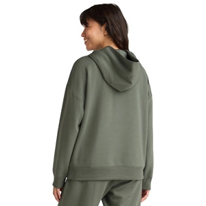 เสื้อฮู้ดดี้ผู้หญิงทรงสลิมฟิตสีเขียวมะกอก ดีไซน์ล่าสุด แบบมีฮู้ด  ออกแบบได้ตามต้องการ ไซส์พลัส ทรงสลิมฟิต สีพื้น มีกระเป๋า - Product Image 3