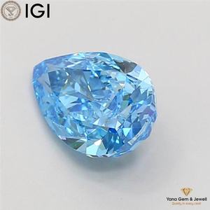 Diamante Cultivado en Laboratorio CVD, Corte Pera, Certificado IGI, Color Azul Intenso, Claridad VS2, 5.00 Quilates, para un Anillo Magnífico - Product Image 5