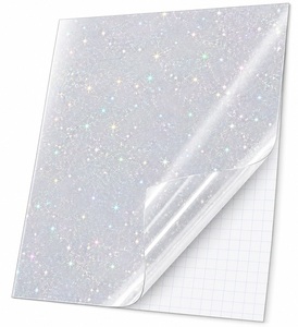 Transparent Holographic Self Adhesive <b>Vinyl</b> Film Sheet Star Pattern Glitter Decorative Sticker Roll for Crafts Packaging Decor - Product Image 1