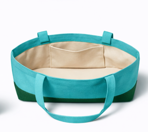 Bolsas de Mano de Lona Gruesa con Logotipo Personalizado de Alta Calidad al por Mayor, Bolsas de Compras Reutilizables de Gran Capacidad con Bolsillo - Product Image 4