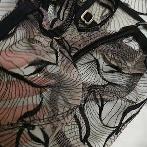 Conjunto de lencería de encaje para mujer, lencería sexy de malla transparente, sujetador transparente para mujer - Product Image 6