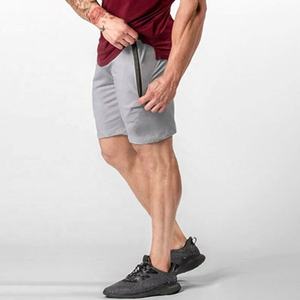 Tech polaire poche zippée hommes loisirs confort Fitness Shorts 2025 Logo personnalisé conception solide motif Style décontracté en gros - Product Image 4