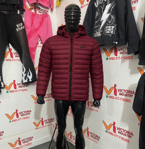 Veste matelassée légère pour homme avec capuche, manteau d'hiver d'extérieur, logo personnalisé, isolée, coupe-vent, décontractée, mode, vente en gros - Product Image 3