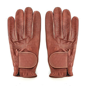 Guantes de Equitación de Cuero Genuino Premium para Hombre y Mujer, Transpirables, Perforados, Suaves y Antideslizantes - Product Image 1