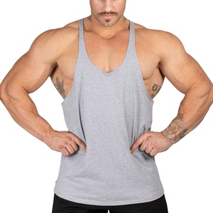 Men's Eco-Friendly Quick Dry <b>Vintage</b> Fitness T-shirt Sports Vest Neck Curved Hem Sleeveless <b>Tank</b> <b>Top</b> Elastic Customized Front - Product Image 1