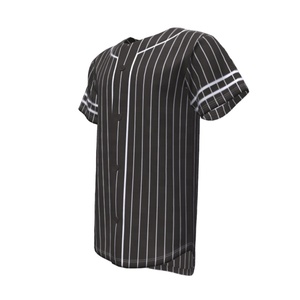 เสื้อเจอร์ซีย์เบสบอลแฟชั่นปรับแต่งได้ออกแบบได้ตามต้องการเครื่องแบบทีมเบสบอล jarsey ลายทางที่กำหนดเอง - Product Image 1