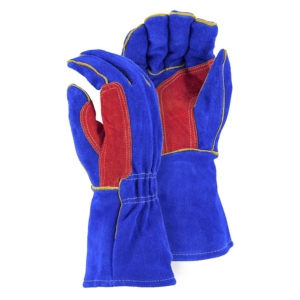 ถุงมือทำงานคุณภาพพรีเมียมเสริมความแข็งแรง ถุงมือหนังวัวสำหรับงานเชื่อม ถุงมือหนังป้องกันความร้อนบุด้วยผ้าฝ้าย - Product Image 3