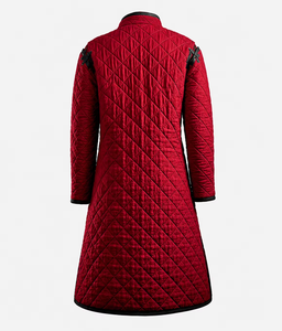 Abrigo Gambeson Medieval Rojo, Chaqueta Acolchada Aketon de Manga Larga, Disfraz Histórico para Cosplay, Representaciones Históricas y Teatro - Product Image 2