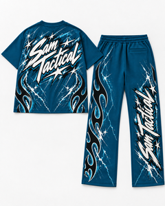 Conjunto Deportivo Holgado y Transpirable con Estampado Urbano, Estilo Hip Hop, Precio Económico, Personalizable - Product Image 1