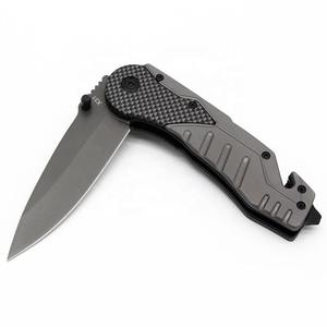 Couteau de poche tactique pliable personnalisé en acier inoxydable avec brise-vitre et coupe-corde - Product Image 5