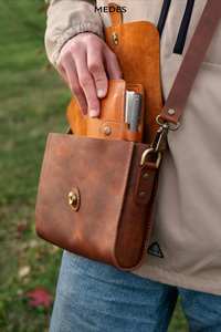 Sac à bandoulière en cuir Nobrévia Executive Heritage - Product Image 3