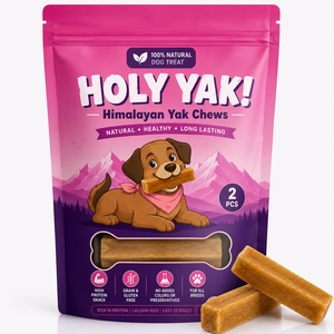 Friandises à mâcher au fromage de yak de l'Himalaya pour chiens – Os dentaires durs naturels, longue durée, riches en calcium, au lait de yak et de vache – Soutien fournisseur - Product Image 1