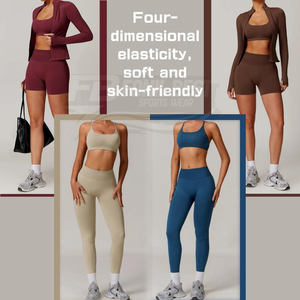 ชุดออกกำลังกายผู้หญิงแบบใหม่ ไร้ตะเข็บ แห้งเร็ว ระบายอากาศดี แบบไม่มีแขน สีพื้น ชุดฟิตเนสสำหรับเล่นกีฬา บริการ OEM คุณภาพสูง - Product Image 3