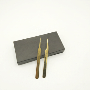 Pinces à cils en acier inoxydable de haute qualité avec embout en fibre, outils professionnels d'extension de cils du Pakistan - Product Image 1
