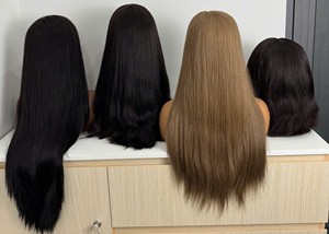 วิกผมแบบมีลูกไม้โปร่งใสดูเป็นธรรมชาติคุณภาพระดับพรีเมียมวิกผมเวียดนามดิบปรับแต่งสีได้ - Product Image 6