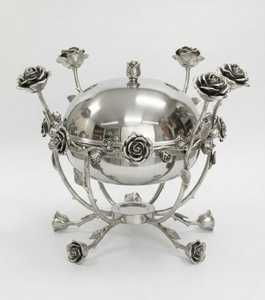 Luxury Hanging Chafing Dish Set Gold Branch Design Stainless Steel <b>Buffet</b> Food <b>Warmer</b> - Product Image 2
