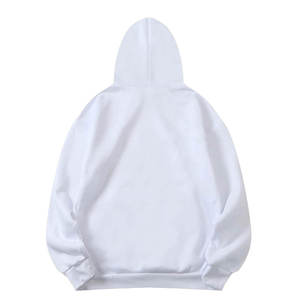 เสื้อฮู้ดสีขาวแบบยูนิเซ็กซ์ ผ้าฝ้าย 100% เฟรนช์เทอร์รี่ ทรงโอเวอร์ไซส์ สไตล์ลำลอง มีกระเป๋า เหมาะสำหรับใส่ในฤดูใบไม้ร่วง - Product Image 2