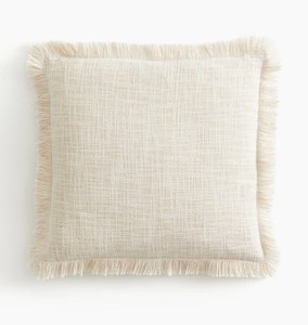 100% Cotton Slub Woven Fringe Cushion <b>Cover</b> Boho Decorative Throw Pillow <b>Cover</b> Handwoven Cotton Slub Cushion <b>Cover</b> with Tassels - Product Image 4