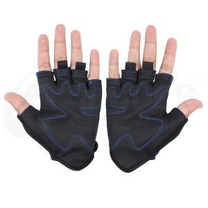 Gants de musculation demi-doigts bleus pour femmes, confortables et antidérapants, pour la gym et le fitness, collection 2026 – Offre spéciale - Product Image 3