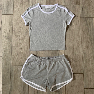 New Design Women Printed Twin <b>Set</b> Casual Two Piece Twin <b>Set</b> For Summers Wear Ladies Training Wear 2 Piece Shirt And Short <b>Set</b> - Product Image 4