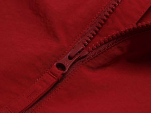 Men's <b>Red</b> Hooded Puffer Jacket Waterproof Nylon Shell Polyester Lining Zipper Closure Casual Winter Wear - Product Image 3