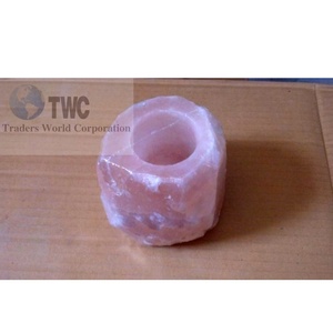 ไฟชาและเชิงเทียนเกลือธรรมชาติหิมาลัยบริสุทธิ์แบบ100% ที่วางเทียนดีไซน์แบบดั้งเดิมสำหรับการใช้ไฟในบ้าน - Product Image 6