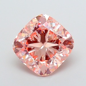 Cushion Square Modificado con Diamante CVD, Rosa Intenso Fantasía, 8.03 Quilates, Claridad VVS2, Corte Excelente, Gema Suelta Cultivada en Laboratorio - Product Image 1