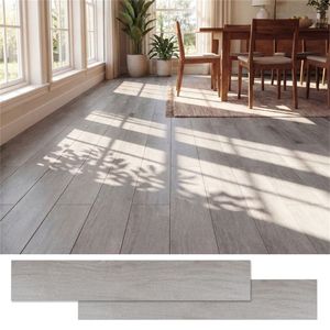 Pavimento in Vinile Effetto Legno Grigio 48 Pezzi, 36 Piedi Quadrati, Piastrelle in PVC Impermeabili per Uso Domestico - Product Image 2