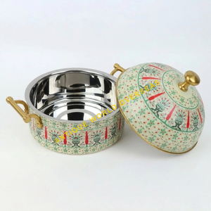 Olla de Acero Inoxidable Duradera y Aislada, con Patrón de Mosaico Árabe Colorido, Interior Antiadherente con Revestimiento de Esmalte, Cacerola de Lujo - Product Image 2