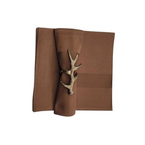 Accessoires de table : Anneau de serviette en forme de bois de cerf, décoration de table de Noël, design vintage bois de cerf, style campagnard - Product Image 1