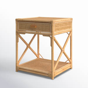 Mesita de noche DreamCraft Vietnam de mimbre/ratán de 18.5'' de ancho - Product Image 4